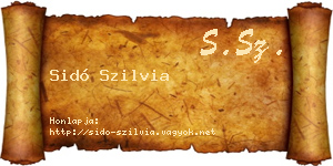 Sidó Szilvia névjegykártya
