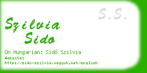 szilvia sido business card