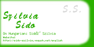 szilvia sido business card